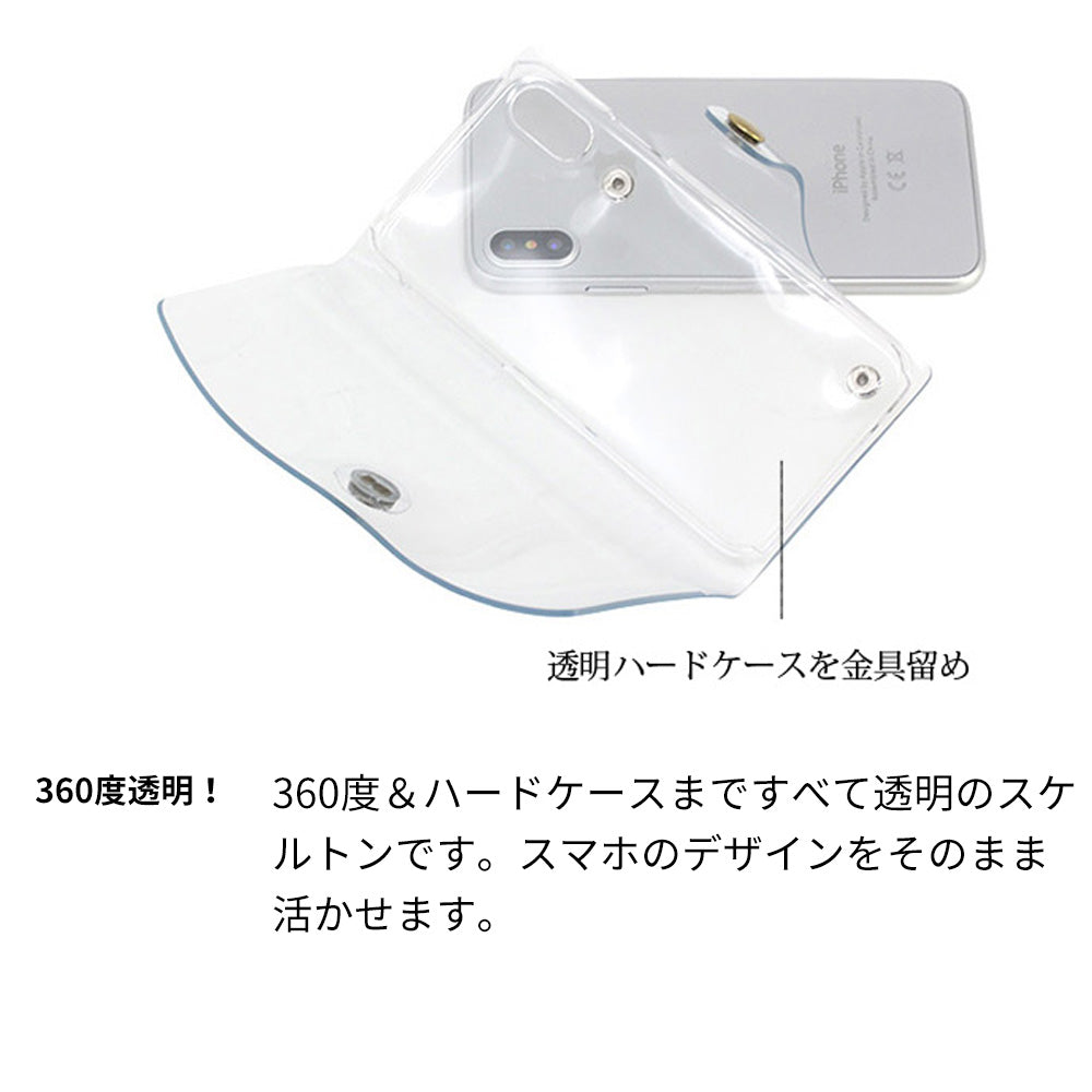Google Pixel 11 ビニール素材のスケルトン手帳型ケース クリア