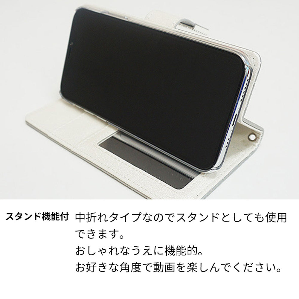 OPPO Reno7 A スマホケース 手帳型 ニコちゃん ハート デコ ラインストーン バックル 耐衝撃