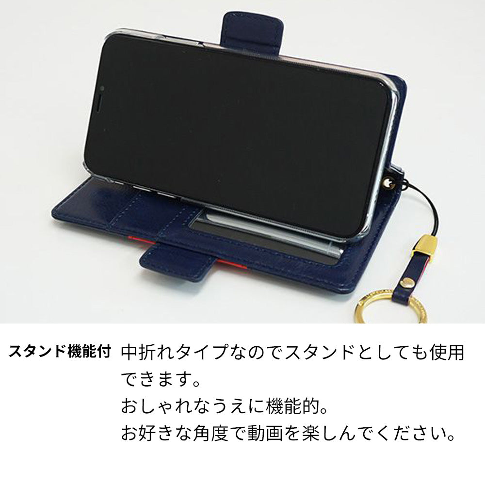 OPPO Reno7 A スマホケース 手帳型 バイカラー×リボン 耐衝撃
