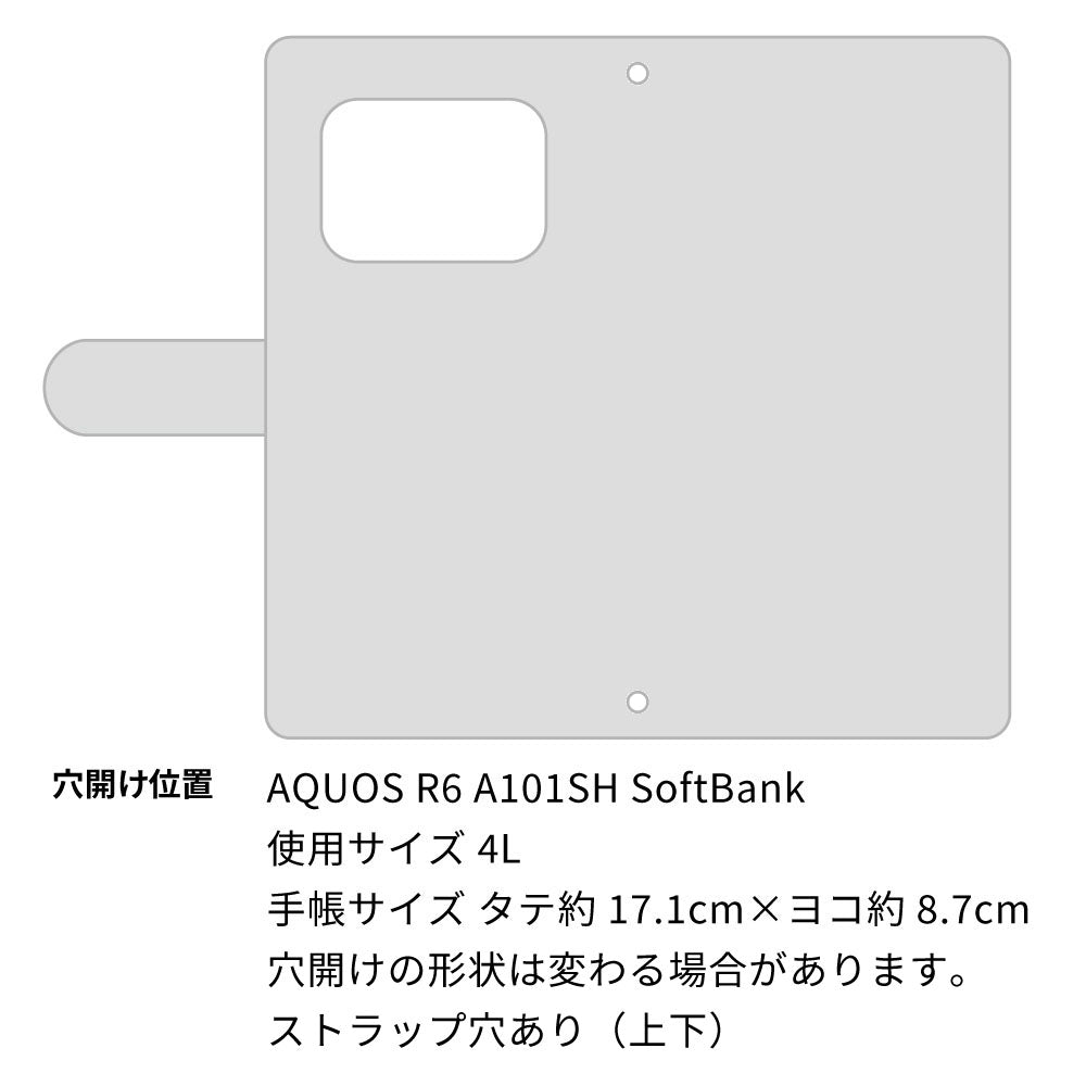 AQUOS R6 A101SH SoftBank クイックカードポケット付き シンプルフラップ -クラシック- スマホケース手帳型