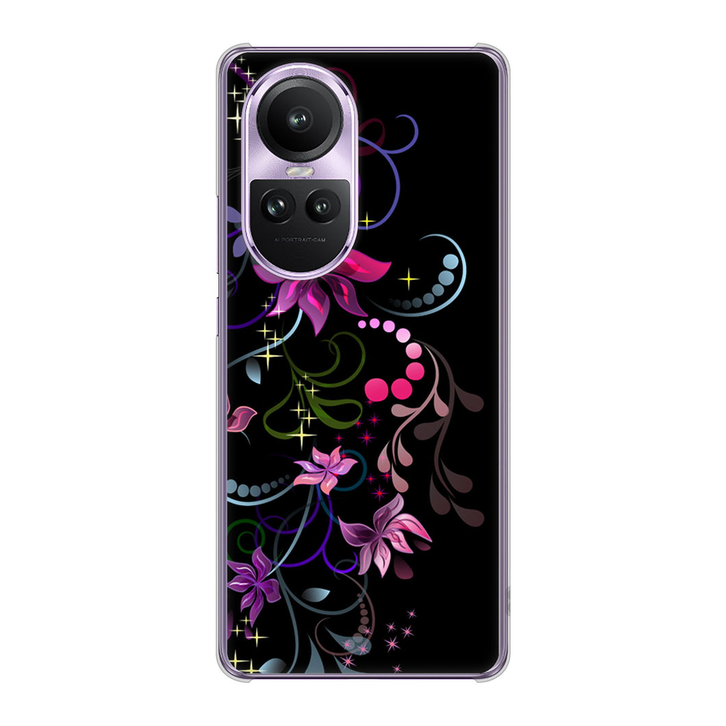 OPPO Reno10 Pro 5G A302OP SoftBank 263 闇に浮かぶ華 ハードケース 背面印刷