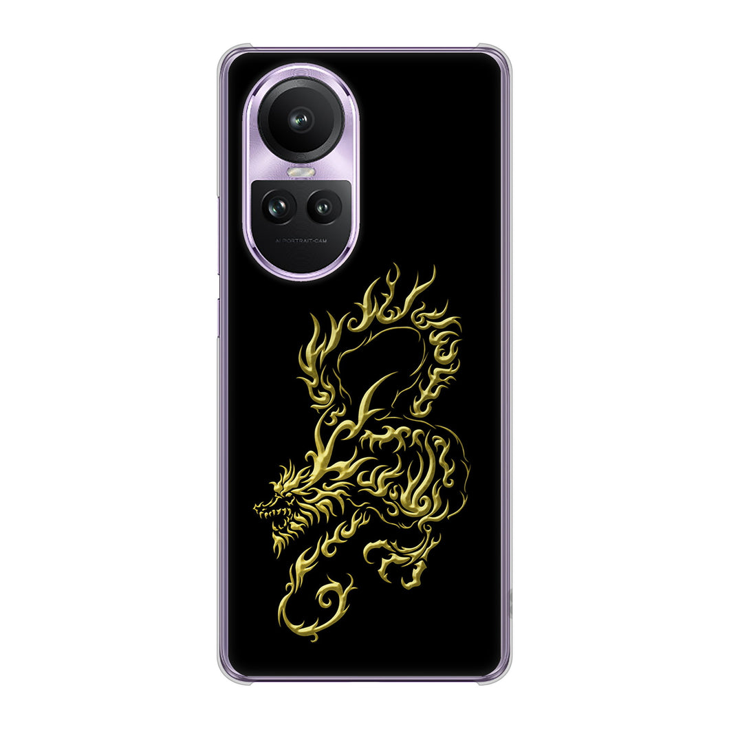 OPPO Reno10 Pro 5G A302OP SoftBank VA831 闇と龍 ハードケース 背面印刷