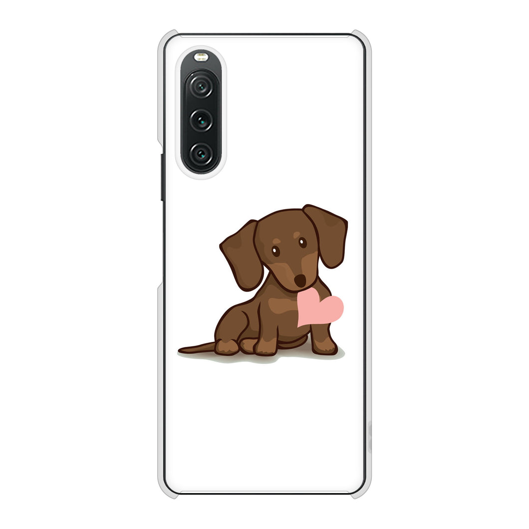 Xperia 10 V A302SO SoftBank 394 I love ダックス ハードケース 背面印刷