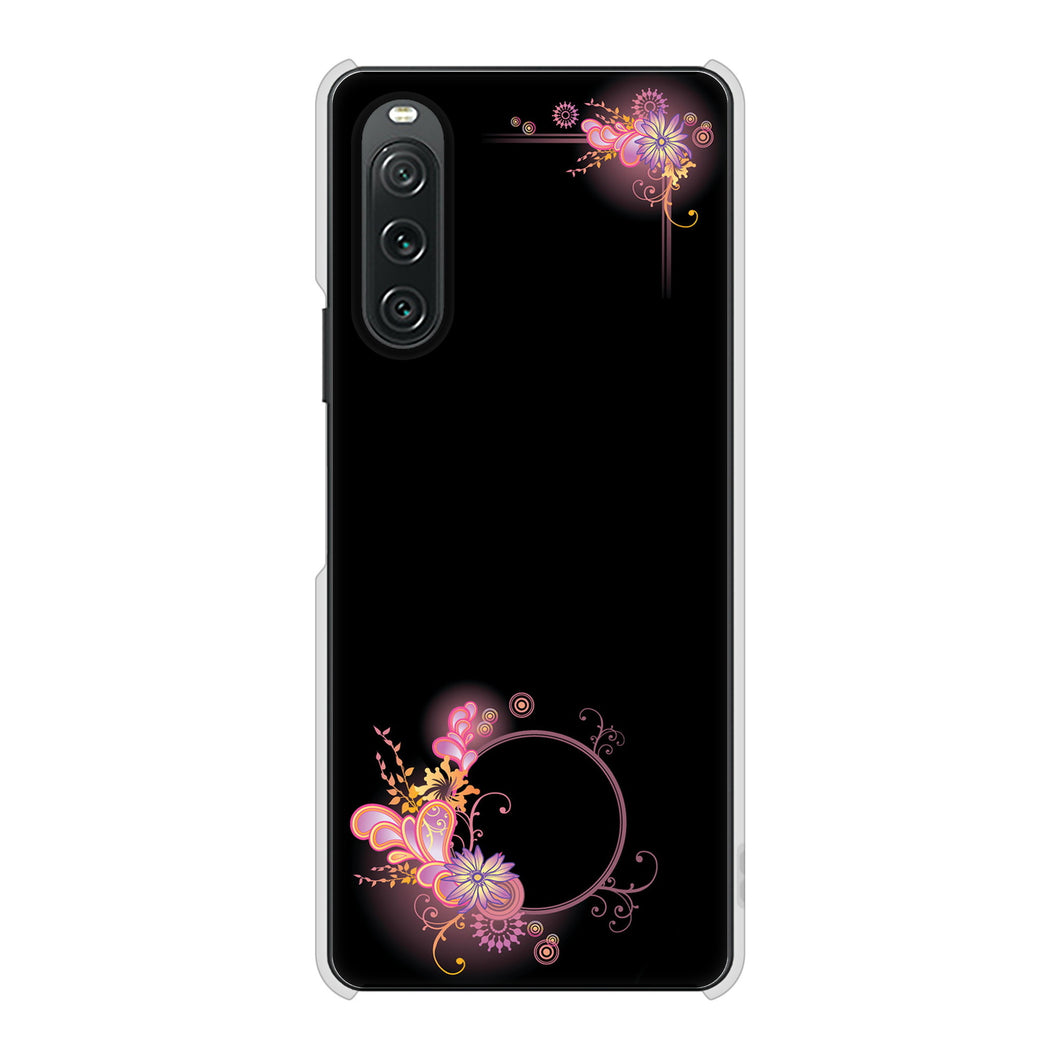Xperia 10 V A302SO SoftBank 437 華のフレーム ハードケース 背面印刷
