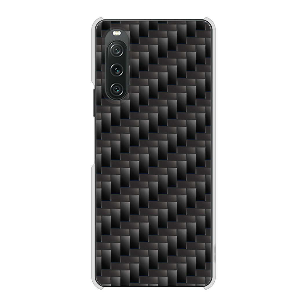 Xperia 10 V A302SO SoftBank 461 カーボン ハードケース 背面印刷