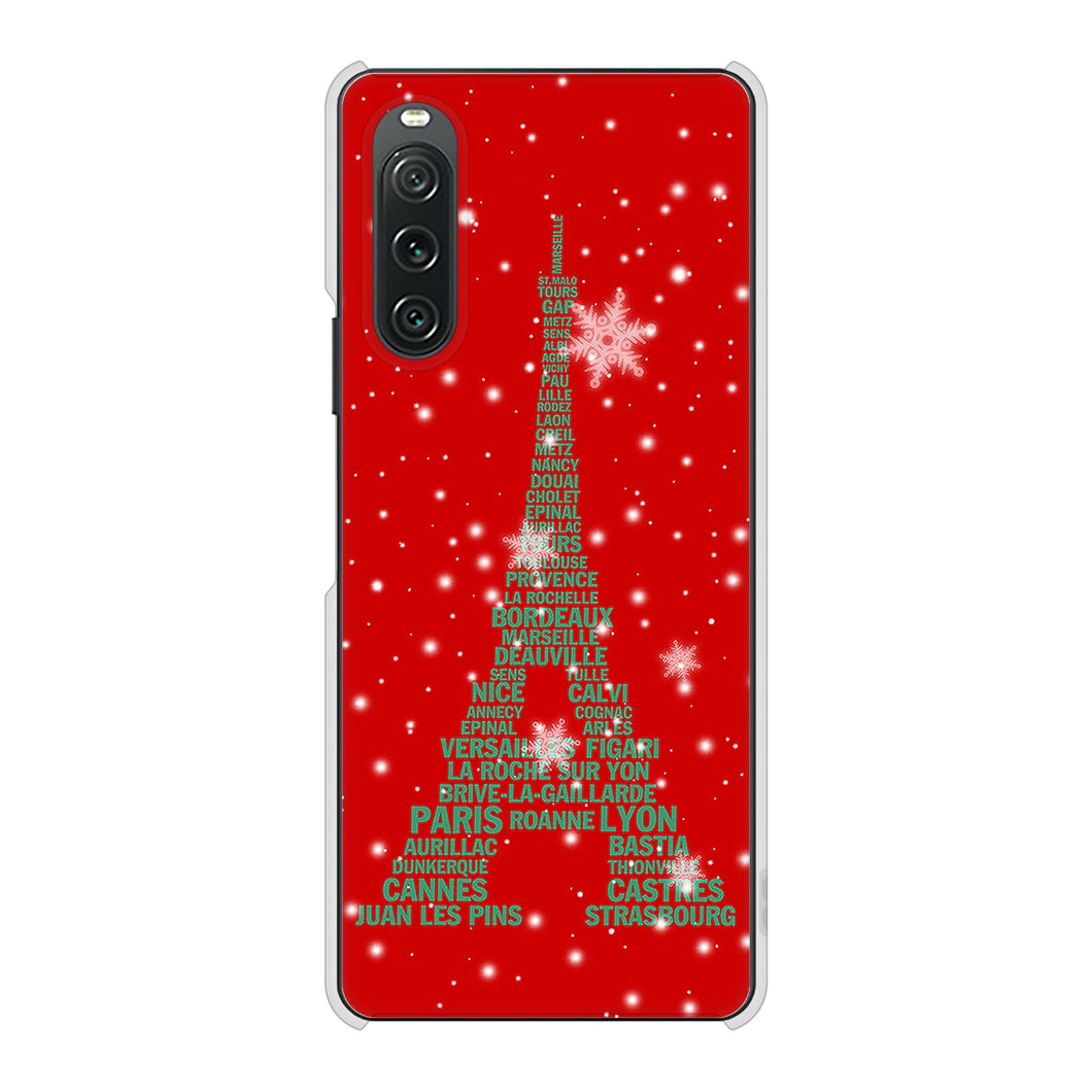 Xperia 10 V A302SO SoftBank 527 エッフェル塔red-gr ハードケース 背面印刷