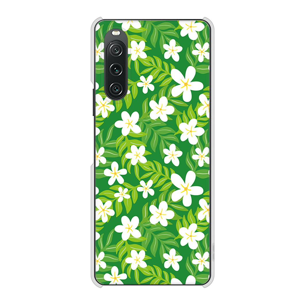 Xperia 10 V A302SO SoftBank 760 ジャスミンの花畑 ハードケース 背面印刷