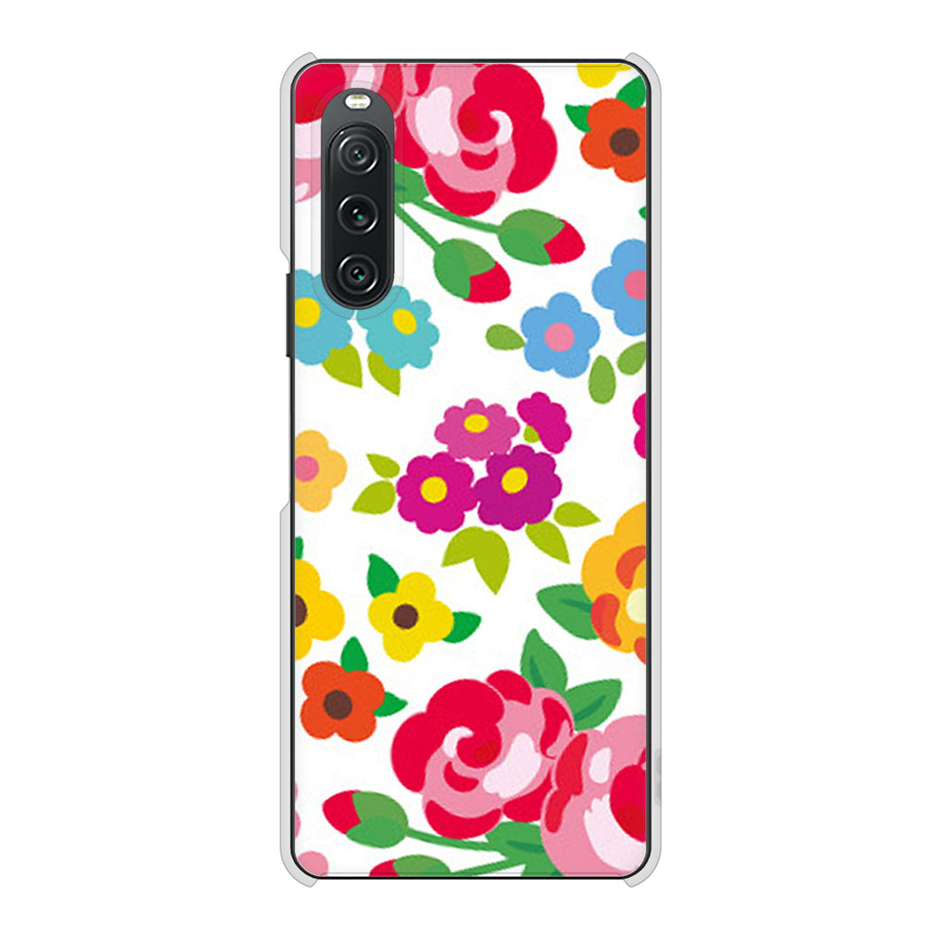 Xperia 10 V A302SO SoftBank 776 5月のフラワーガーデン ハードケース 背面印刷