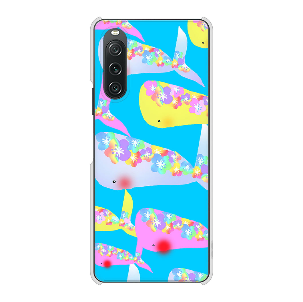 Xperia 10 V A302SO SoftBank 1045 くじらの仲間 ハードケース 背面印刷