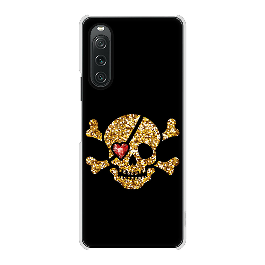 Xperia 10 V A302SO SoftBank 1082 海賊ドクロ ハードケース 背面印刷