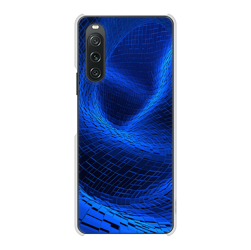 Xperia 10 V A302SO SoftBank 1302 ワープブルー ハードケース 背面印刷