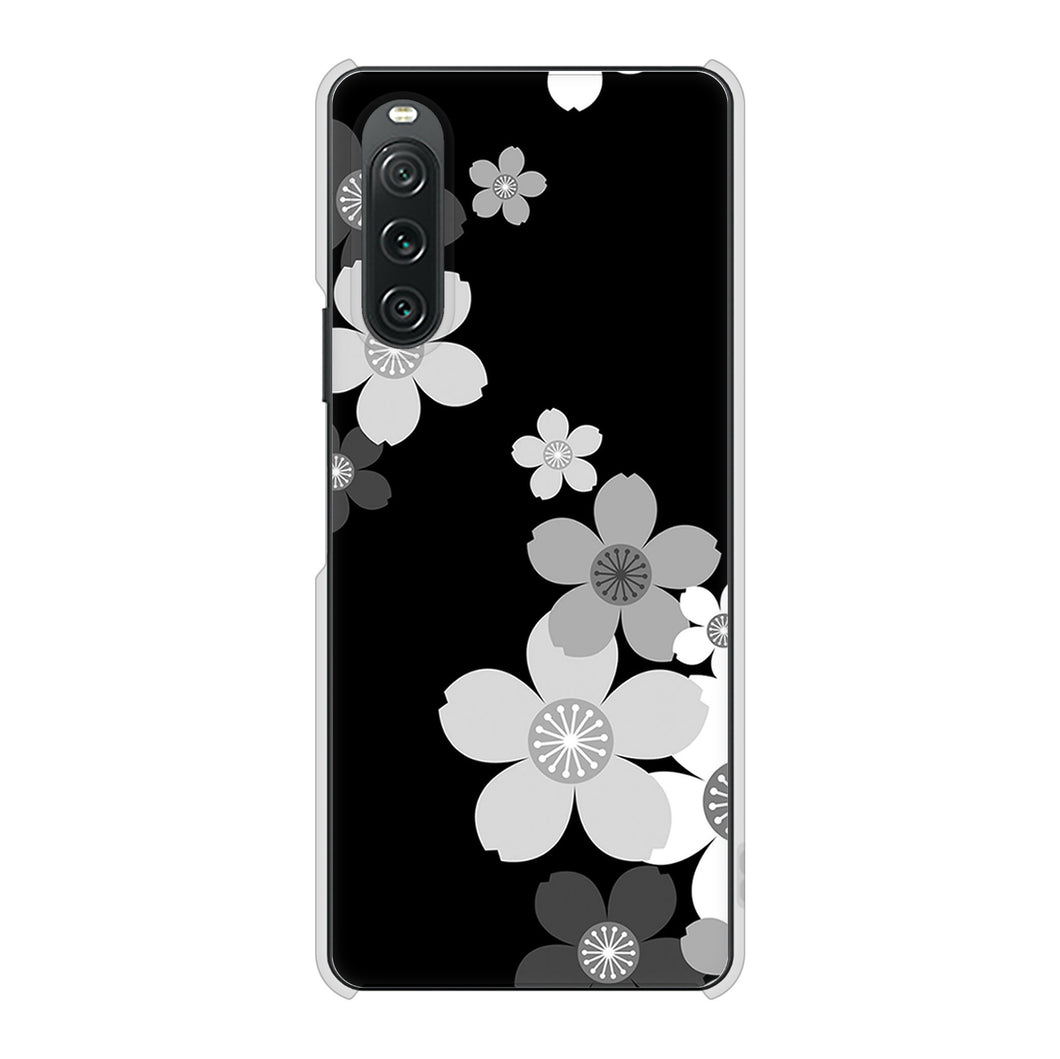 Xperia 10 V A302SO SoftBank 1334 桜のフレーム ハードケース 背面印刷