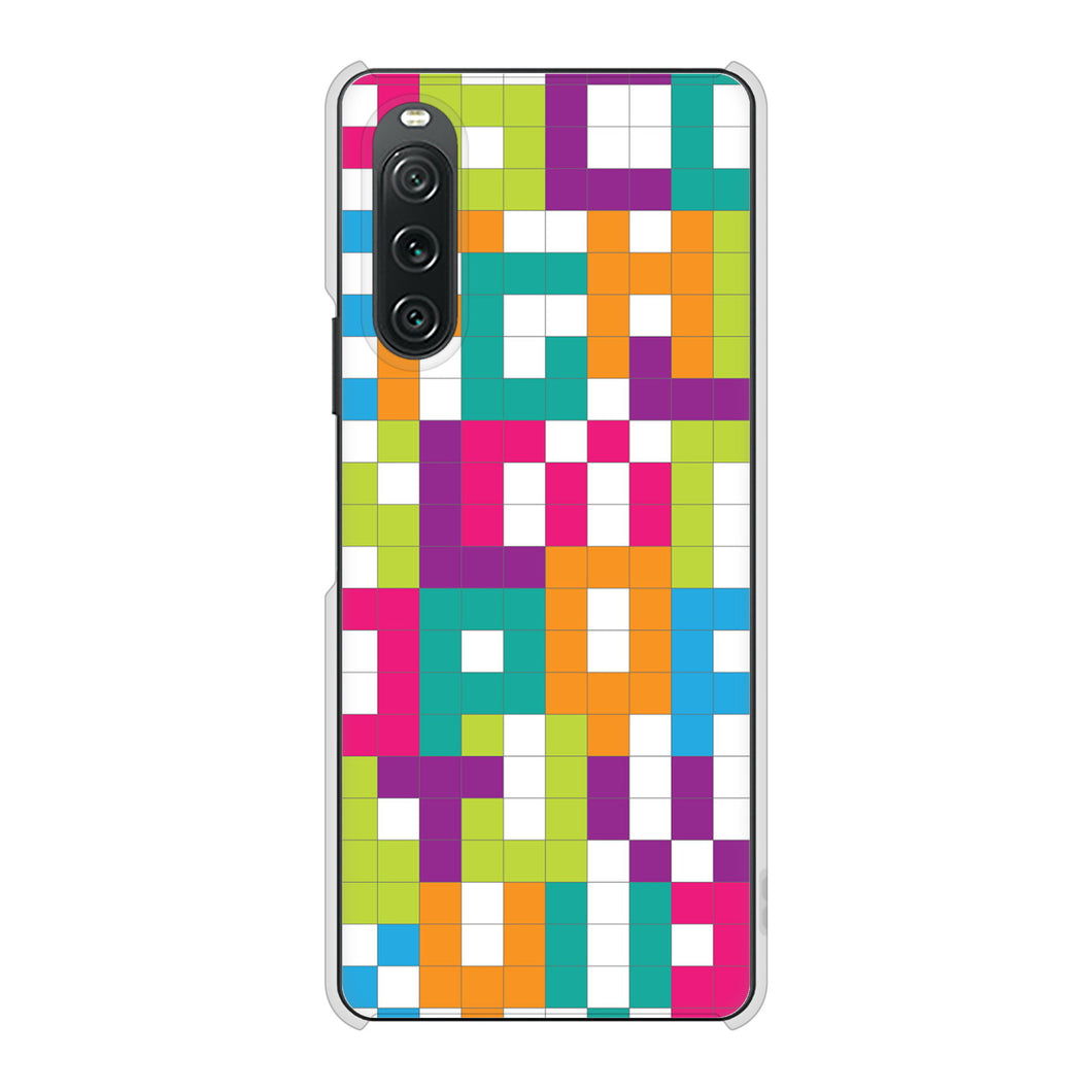 Xperia 10 V A302SO SoftBank IB916 ブロックアルファベット ハードケース 背面印刷