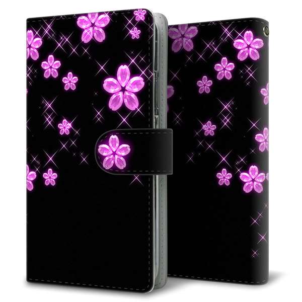 iPhone 18 Pro Max 019 桜クリスタル 通常型 プリント手帳型ケース