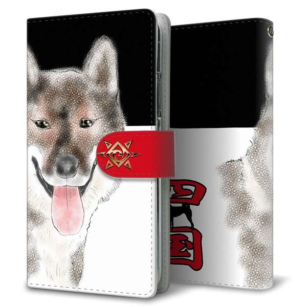 OPPO Reno7 A YD990 四国犬01 通常型 プリント手帳型ケース