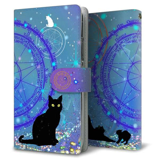 iPhone 18 Pro 魔法陣猫 通常型 プリント手帳型ケース