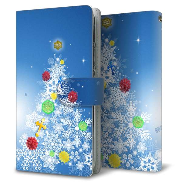 iPhone 18 Pro YJ347 クリスマスツリー 通常型 プリント手帳型ケース