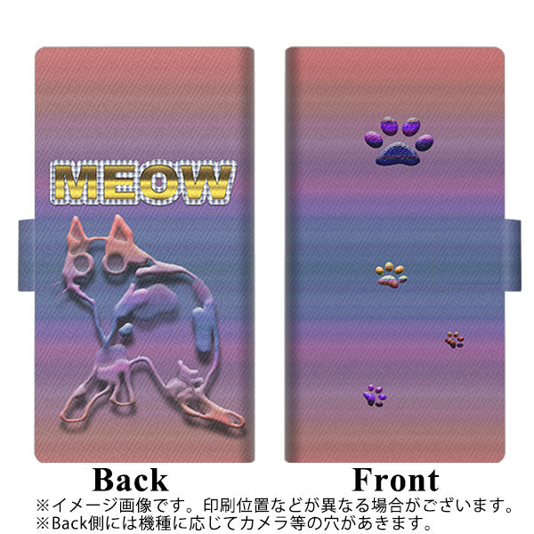 iPhone 18 Pro Max YA908 MEOW 薄型スリム プリント手帳型ケース