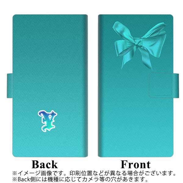iPhone 18 Pro YB856 リボンエメラルド 薄型スリム プリント手帳型ケース