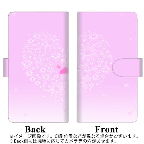 iPhone 18 Pro YA955 ハート02 素材ホワイト 通常型 プリント手帳型ケース