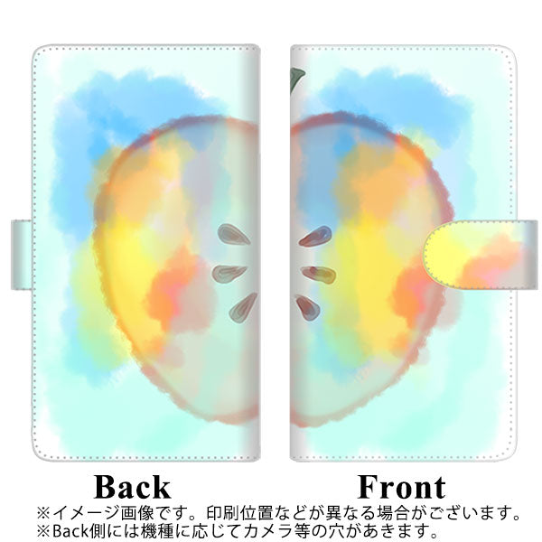 iPhone 18 Pro YJ181 りんご 水彩181 通常型 プリント手帳型ケース