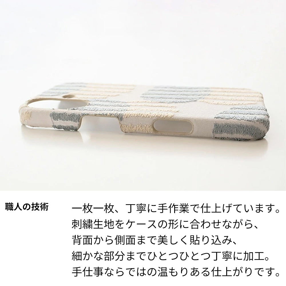 OPPO Reno7 A 北欧 サークル ストライプ 刺繍 まるっと全貼りハードケース スマホケース