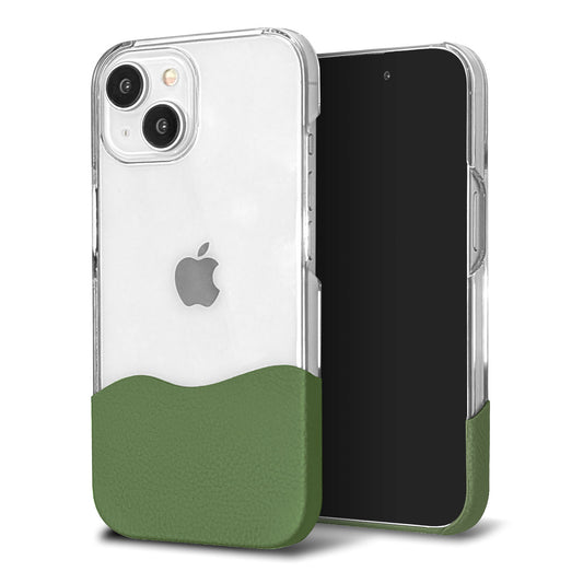 iPhone13 ちょいまる シュリンク姫路レザー 透明クリアケース スマホショルダー