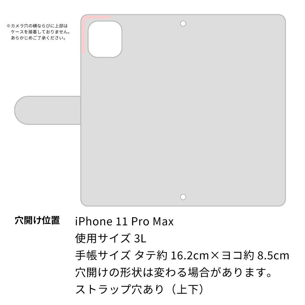iPhone 11 Pro Max くすみガーデン 大人かわいい プリント手帳型ケース 耐衝撃
