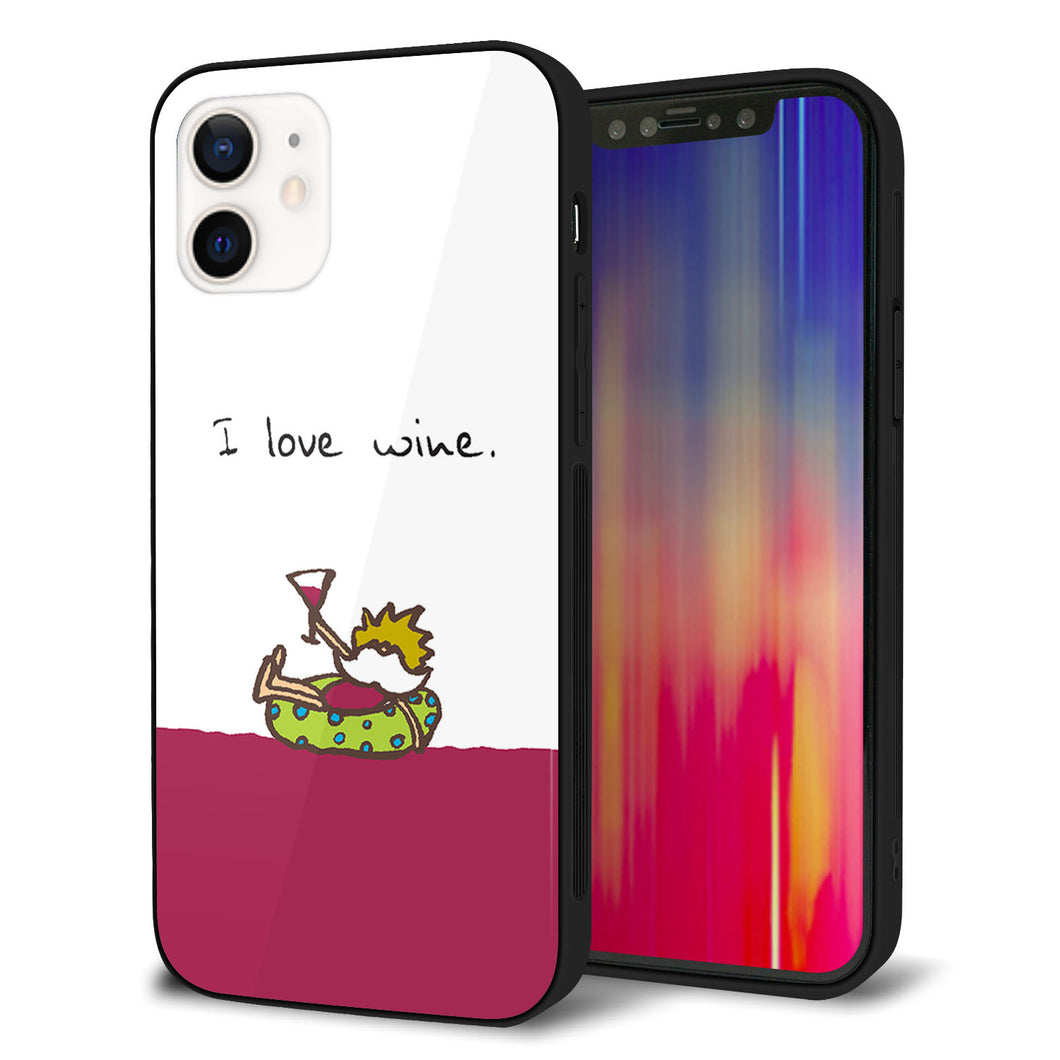 iPhone 12 強化ガラス&TPUスマホケース ガラプリ【IA811 ワインの神様】