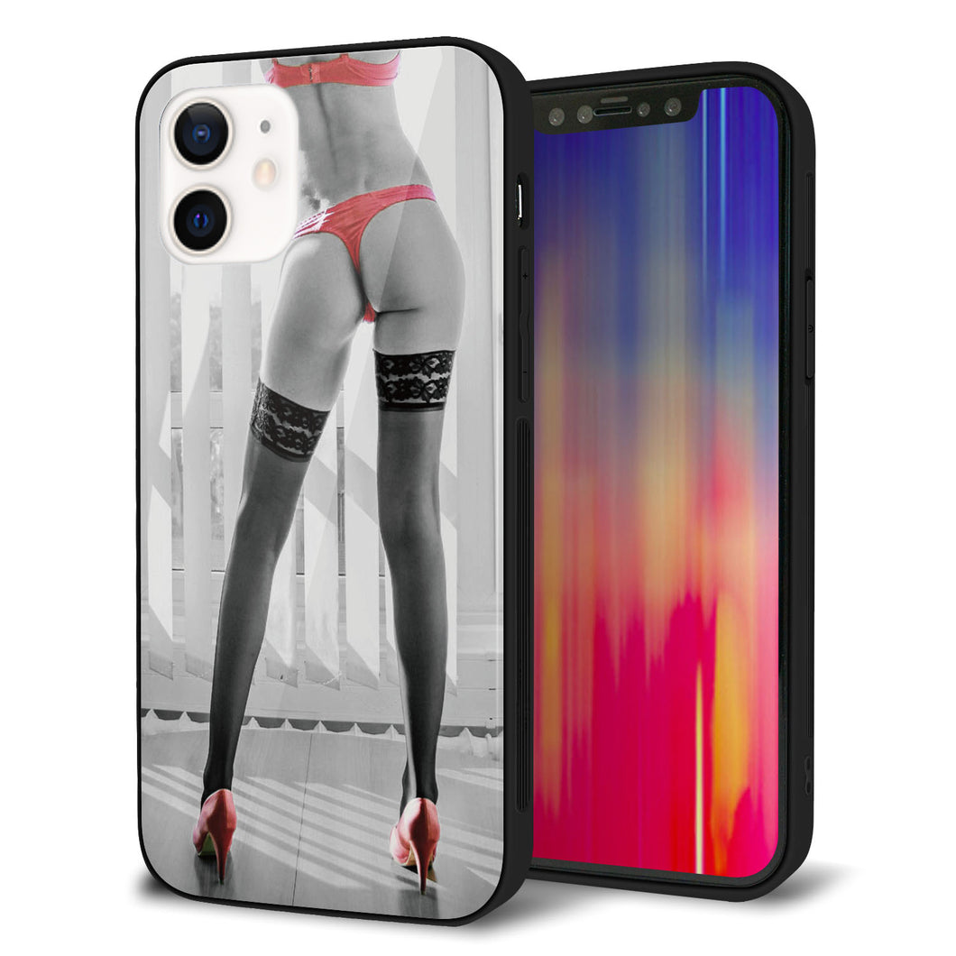 iPhone 12 強化ガラス&TPUスマホケース ガラプリ【KM889 ハイヒール】