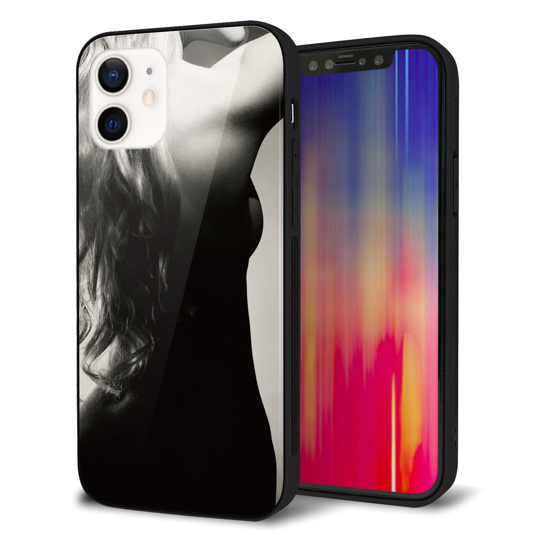 iPhone 12 強化ガラス&TPUスマホケース ガラプリ【KM890 バックスタイル】