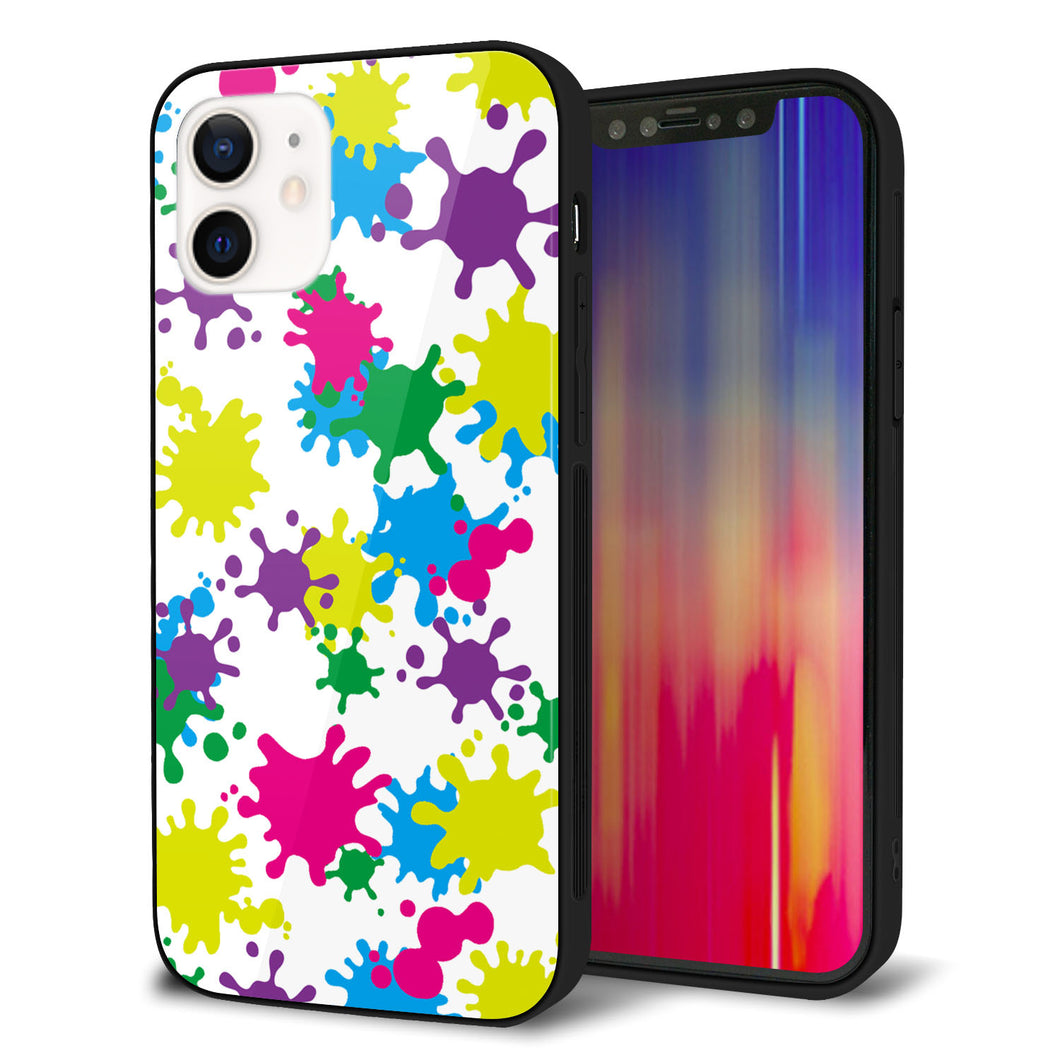 iPhone 12 強化ガラス&TPUスマホケース ガラプリ【MA878 ペイントホワイト】