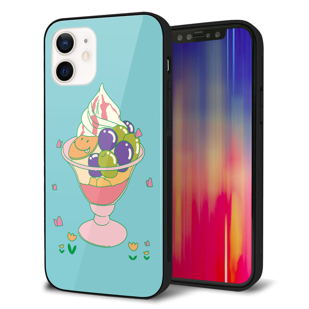 iPhone 12 強化ガラス&TPUスマホケース ガラプリ【MA905 マスカットパフェ】