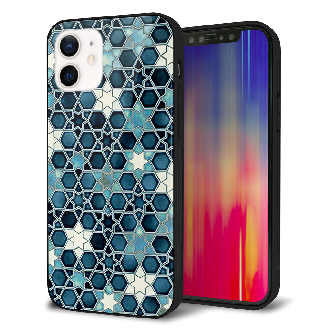 iPhone 12 強化ガラス&TPUスマホケース ガラプリ【MA955 パターン柄 C】