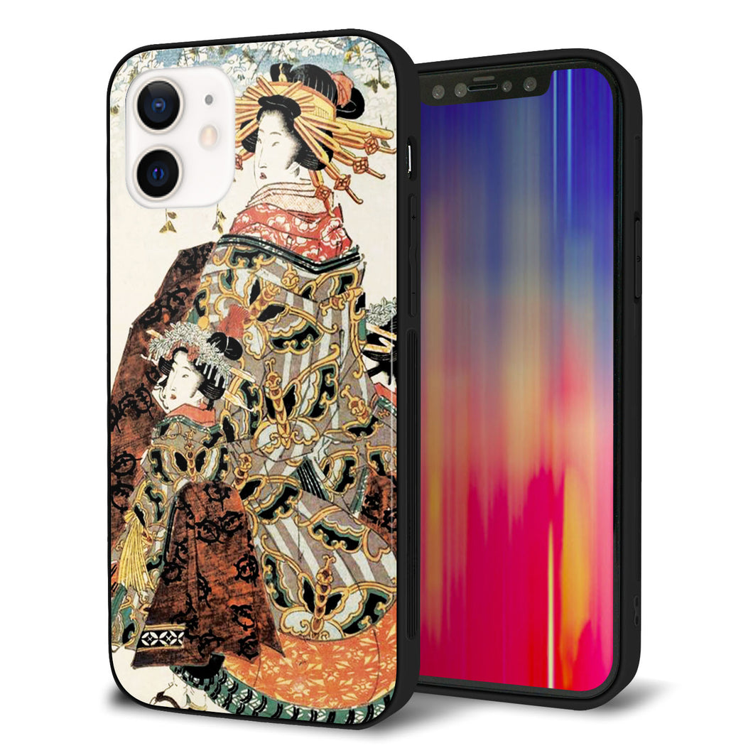 iPhone 12 強化ガラス&TPUスマホケース ガラプリ【MA967 花魁 C】