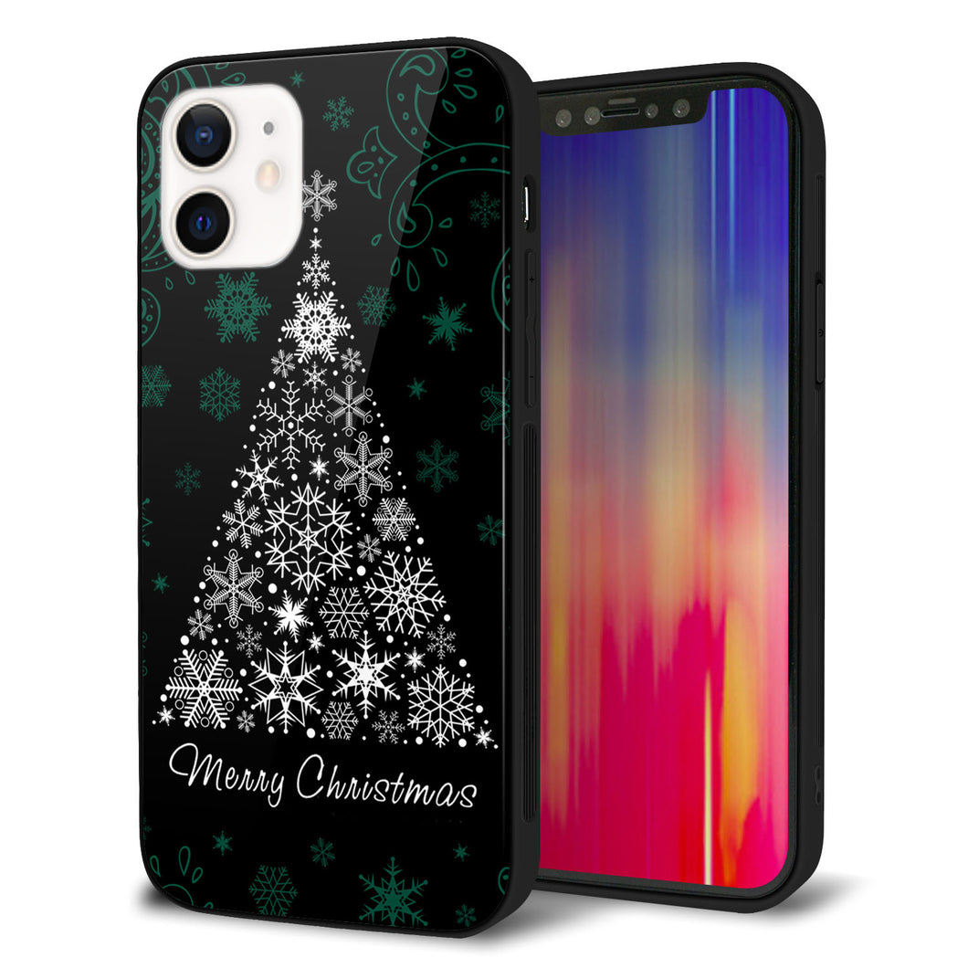 iPhone 12 強化ガラス&TPUスマホケース ガラプリ【XA808 聖なるツリー】
