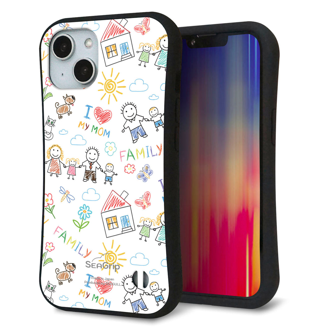 iPhone 14 スマホケース 「SEA Grip」 グリップケース Sライン 【709 ファミリー】 UV印刷