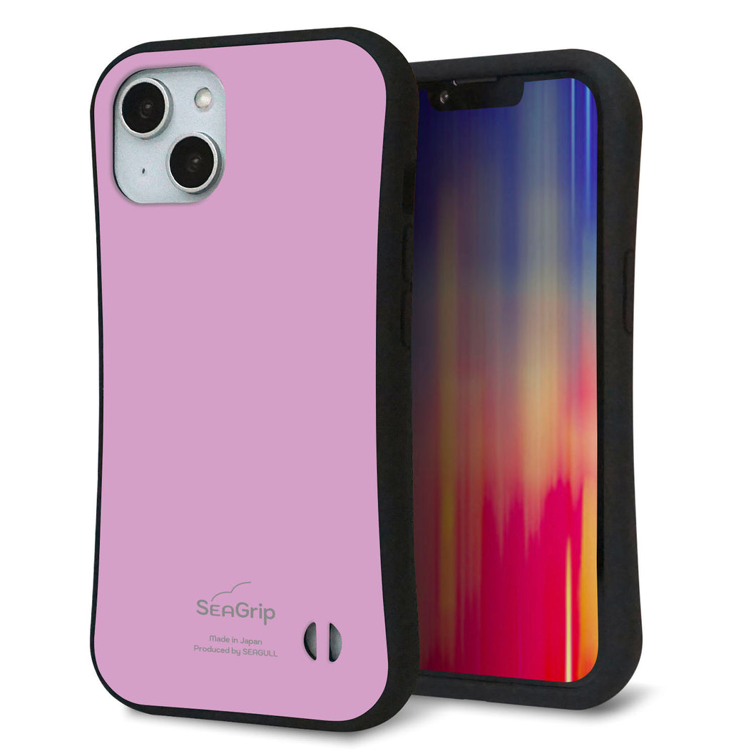 iPhone 14 スマホケース 「SEA Grip」 グリップケース Sライン 【KM901 パステルカラー(パステルラベンダー)】 UV印刷