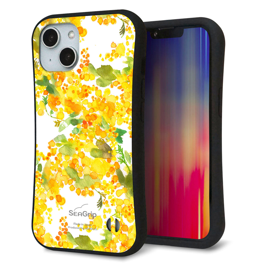 iPhone 14 スマホケース 「SEA Grip」 グリップケース Sライン 【MA870 ミモザ】 UV印刷