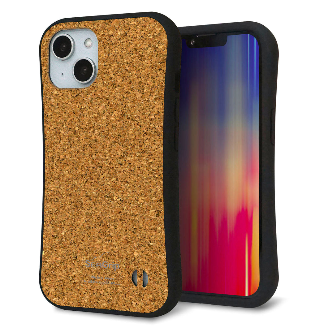 iPhone 14 スマホケース 「SEA Grip」 グリップケース Sライン 【TA023 コルク調】 UV印刷