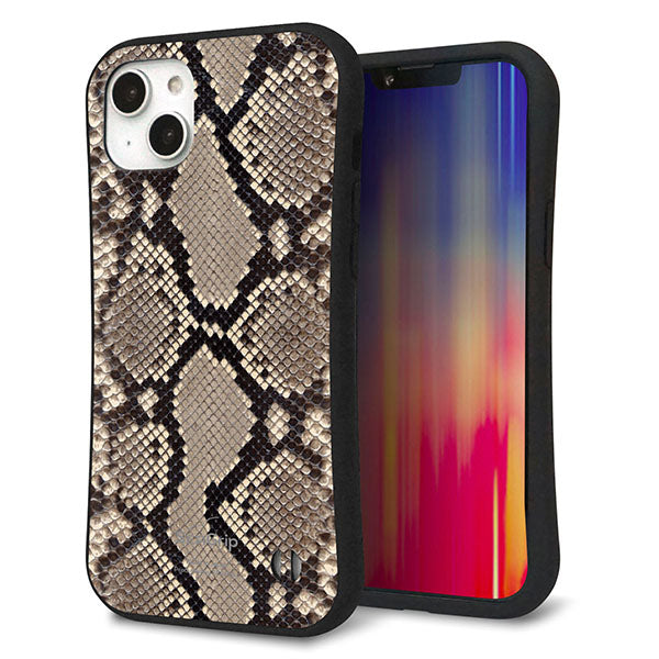 iPhone 14 Plus スマホケース 「SEA Grip」 グリップケース Sライン 【049 ヘビ柄】 UV印刷