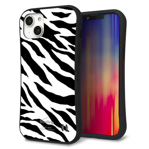 iPhone 14 Plus スマホケース 「SEA Grip」 グリップケース Sライン 【054 ゼブラ】 UV印刷