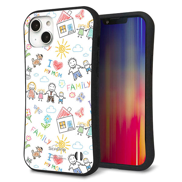 iPhone 14 Plus スマホケース 「SEA Grip」 グリップケース Sライン 【709 ファミリー】 UV印刷