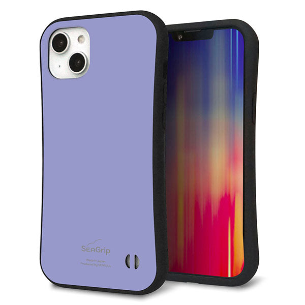 iPhone 14 Plus スマホケース 「SEA Grip」 グリップケース Sライン 【KM900 パステルカラー(パステルブルー)】 UV印刷