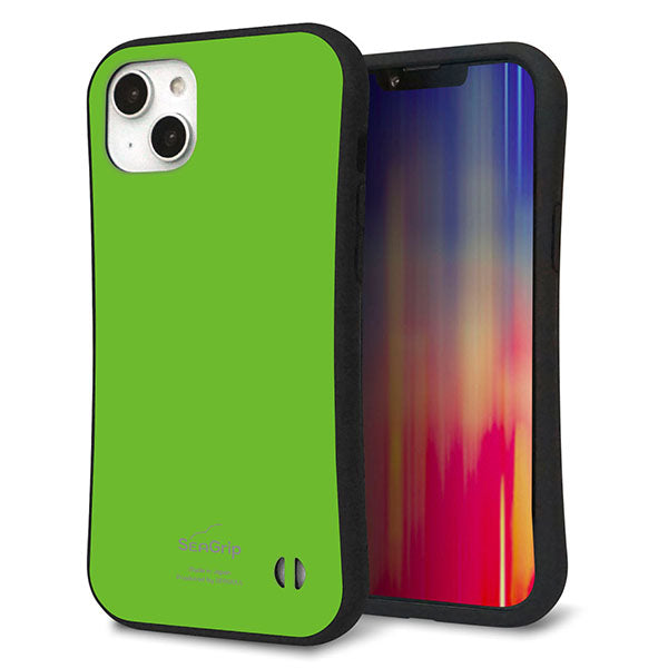 iPhone 14 Plus スマホケース 「SEA Grip」 グリップケース Sライン 【KM914 ポップカラー(ライム)】 UV印刷