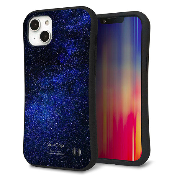 iPhone 14 Plus スマホケース 「SEA Grip」 グリップケース Sライン 【KM924 Galaxias Blue】 UV印刷