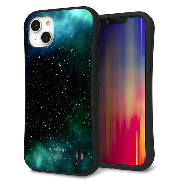 iPhone 14 Plus スマホケース 「SEA Grip」 グリップケース Sライン 【KM927 Galaxias Green】 UV印刷