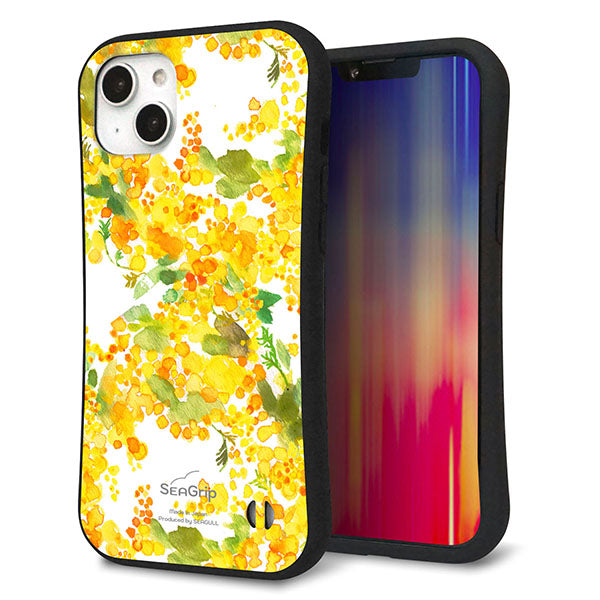 iPhone 14 Plus スマホケース 「SEA Grip」 グリップケース Sライン 【MA870 ミモザ】 UV印刷