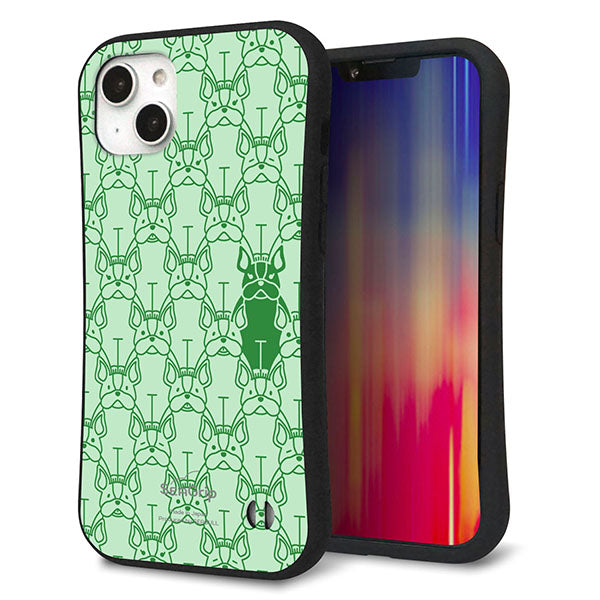 iPhone 14 Plus スマホケース 「SEA Grip」 グリップケース Sライン 【MA916 パターン ドッグ】 UV印刷