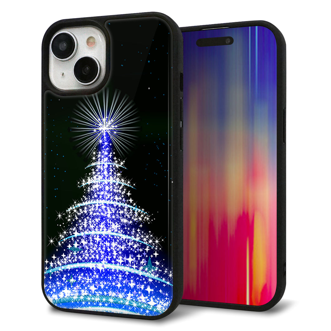 iPhone 15 強化ガラス&TPUスマホケース ガラプリ【589 ブルーライトツリー】